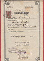 257687 / Austria 1924 - 500 Kronen 1920 Revenue Fiscaux , Heimatschein , Marktgemeindeamt Eisenkappel Kärnten - Austria