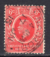 KUT East Africa & Uganda GV 1912-21 6c Red, Used, SG 46 (BA) - Protectorados De África Oriental Y Uganda