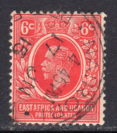 KUT East Africa & Uganda GV 1912-21 6c Red, Used, SG 46 (BA) - East Africa & Uganda Protectorates