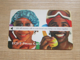 GPT Phonecard,254CSLA 10% Overseas Calls,mint - St. Lucia