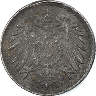 Monnaie, GERMANY - EMPIRE, 5 Pfennig, 1919, Stuttgart, TB+, Iron, KM:19 - 5 Renten- & 5 Reichspfennig