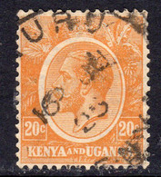 KUT Kenya & Uganda GV 1922-7 20c Orange-yellow, Used, SG 83 (BA) - Kenya & Ouganda