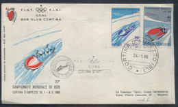 JEUX OLYMPIQUE - ITALIE N° 938 & 939 / FDC DE CORTINA D'AMPEZZO LE 24/1/1966 , AVEC SIGLE OLYMPIQUE - TB - Hiver 1956: Cortina D'Ampezzo