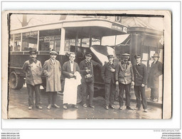 CPA 75 Carte Photo Autobus Gare Montparnasse Ligne O - Transport Urbain En Surface