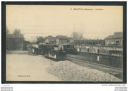 CPA 80 Beauval La Gare Et Train Tramway - Beauval