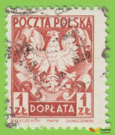 Voyo POLAND Doplata Portomarken 1 ZL 1951 Mi#151 (o) Used - Segnatasse