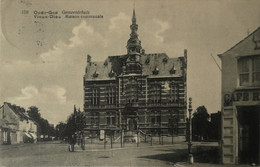 Oude God (Mortsel) Gemeentehuis Met Rechts Cafe 1922 - Mortsel