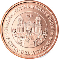 Vatican, 5 Euro Cent, 2011, Unofficial Private Coin, FDC, Copper Plated Steel - Essais Privés / Non-officiels