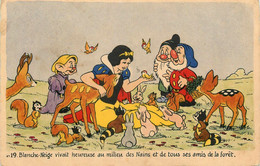 Walt Disney * Blanche Neige Et Les 7 Nains * Illustration N°19 - Otros & Sin Clasificación