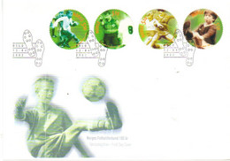 Norge Norway 2002 Anniversary Norwegian Football Association, Soccer, Mi 1426-1429 FDC - Covers & Documents