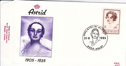 B01-259 - FDC P765  - Cob 2183 - Royal Dynastie S.M. La Reine Astrid En 1935 - 31-08-1985 9300 Aalst - 1981-1990