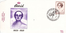 B01-259 - FDC P765  - Cob 2183 - Royal Dynastie S.M. La Reine Astrid En 1935 - 31-08-1985 2200 Borgerhout - 1981-1990