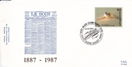 B01-259 2271 P846 FDC Journal Le Soir 12-12-1987 9300 Aalst - 1981-1990