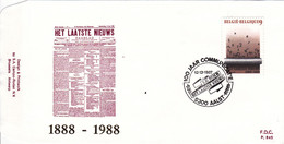 B01-259 2272  MET P845 FDC Journal Het Laatste Nieuws 12-12-1987 9300 Aalst - 1981-1990
