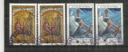 Les Contes:La Croix Aux Sept Bras Et La Fondation D'Andorre.  4 T-p Oblit. 1 ère Qualité, Diff.denominations FF & € Euro - Used Stamps