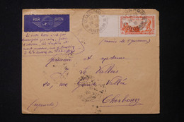 INDOCHINE - Enveloppe De Guilnhon Pour La France Par Avion En 1938 Voir Mention Manuscrite Pour L'Acheminement - L 84189 - Briefe U. Dokumente