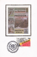 B01-259 COB 2548 FDC Soie Carte Maxima Sony Stamp Son Journal La Wallonie 3€ - 1991-2000