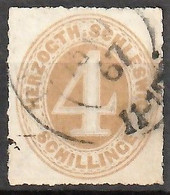 1865 Germany / Schleswig-Holstein Numeral In Circle 4s Bistre Stamp (o / Used) - Schleswig-Holstein