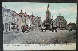 Roosendaal Raadhuis En Kerk - Kleur - Postzegel 1908 - Roosendaal