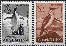 ARGENTINE, Oiseaux, Birds, Pajaros ,  Manchots, Cormoran. Yvert N° 636+ PA 82** MNH - Penguins