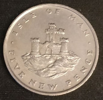 ILE DE MAN - ISLE OF MAN - 5 NEW PENCE 1975 - Elizabeth II - 2eme Effigie - KM 22 - Isla Man