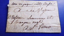LOZÈRE- Lettre De Marvejols Pour Saint-Flour (Cantal) -1777.m.manusc."avec Un Paquet A Votre Adresse"-Filigranne Cloche. - 1701-1800: Precursors XVIII