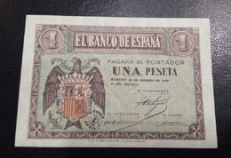 ESPAÑA.  EDIFIL 427a.  1 PTA 28 DE FEBRERO DE 1938 SERIE F,  SIN CIRCULAR. - 1-2 Pesetas