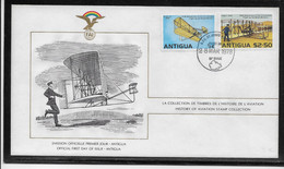 Thème Avions - Antigua - Enveloppe - Oblitération 1er Jour - TB - Flugzeuge