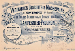 MONTBOZON (Haute-Saône) - Biscuits & Massepains LANTERNIER PRUDHON. Texte Chanson Au Verso. Bon état. 2 Scan. - Sonstige Gemeinden