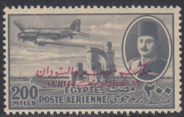Egypt, Scott #C64, Mint Hinged, King Farouk Delta Dam, And DC-3 Overprinted, Issued 1952 - Luchtpost