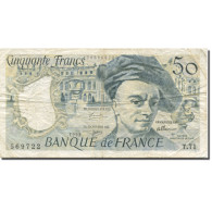 France, 50 Francs, Quentin De La Tour, 1992, TB+, Fayette:67.18, KM:152f - 50 F 1976-1992 ''quentin De La Tour''