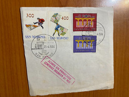 San Marino - Fragement De Lettre 1984 - Cachet Rouge Contrôle Douanier De Nice ( Voire Scan) - Otros & Sin Clasificación