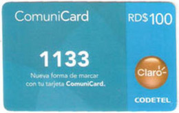 CODETEL-CLARO : CLA002 100 Comminicard 1133 USED - Dominicana