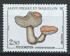Saint-Pierre Et Miquelon YT 513 Neuf Sans Charnière - XX - MNH Champignon Mushroom - Unused Stamps