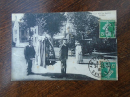 Carte Assez Rare De 1910 , Aix Les Bains , Porteurs "" Carte Animée "" - Aix Les Bains
