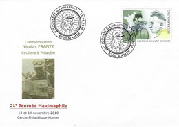 Luxembourg 2010 Nicolas Nic Frantz Champion Cyclisme Tour France ¦ Cycling ¦ Radsport - Storia Postale