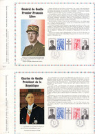 &#9989;" CHARLES DE GAULLE " Sur 2 Feuillets PAC 1° Jour N°tés RARES (1000 Ex.) De 1971. 2 X N° YT 1698A  Parf état. FDC - De Gaulle (General)