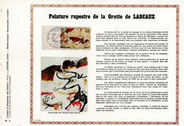 RRR 700 Ex." GROTTE DE LASCAUX " Sur Feuillet PAC 1er Jour N°té RARE De 1968. N° YT 1555. RRR FDC - Prehistoria