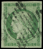 EMISSION DE 1849 - 2    15c. Vert, Oblitéré ETOILE, TB - 1849-1850 Cérès