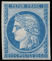 ** EMISSION DE 1849 - R4d  25c. Bleu, REIMPRESSION, Fraîcheur Postale, TTB - 1849-1850 Ceres