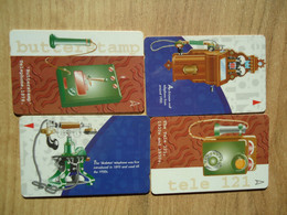 SINGAPORE    USED CARDS SET  4  TELEPHONES - Telephones