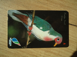 SINGAPORE USED CARDS  BIRD BIRDS PARROTS - Papageien