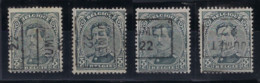 Koning Albert I Nr. 183 Voorafgestempeld Nr. 2891  A + B + C + D   JUMET  22  ; Staat Zie Scan ! - Roulettes 1920-29