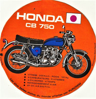 Rare Autocollant Années 70-80 Moto Honda CB 750 Format 8.5 Cm - Autocollants