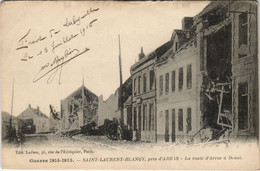 CPA St-LAURENT BLANGY - La Route D'ARRAS A Douai (138715) - Saint Laurent Blangy