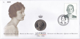 B01-260 2879 FDC Numisletter Dynastie Royal Couronne Reine Astrid Belge 22-01-2000 3520 Zonhoven - Numisletter