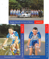 Fiche Sports: Cyclisme, Equipe Cycliste Mutuelle De Seine Et Marne, Saison 97 - 16 Fiches Avec Publicité - Sports