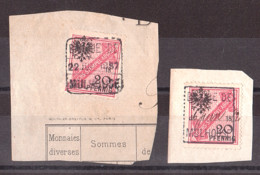 Allemagne - 2 Fiscaux Sur Fragment - Annulation "Mulhouse 1882" - Used Stamps