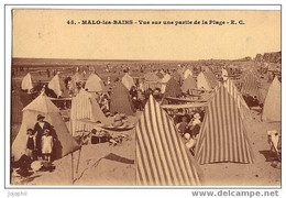 Malo Les Bains - Vue Sur Une Partie De La Plage - Très Animée Cabines - 1933 - Malo Les Bains