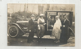 Cp , Carte Photo , Automobile, Mariée ,marié ,vierge - Turismo